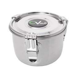 Cvault Stainless Steel Holder With Boveda Humidity Pack Large 95 Liters