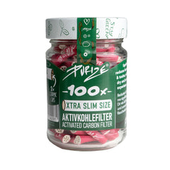 Xtra Slim Filter Tips With Activated Charcoal By Purize 1Pcs Pink