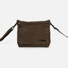 Hemp Day Tripper Shoulder Bag By Sativa Bags Dark Brown