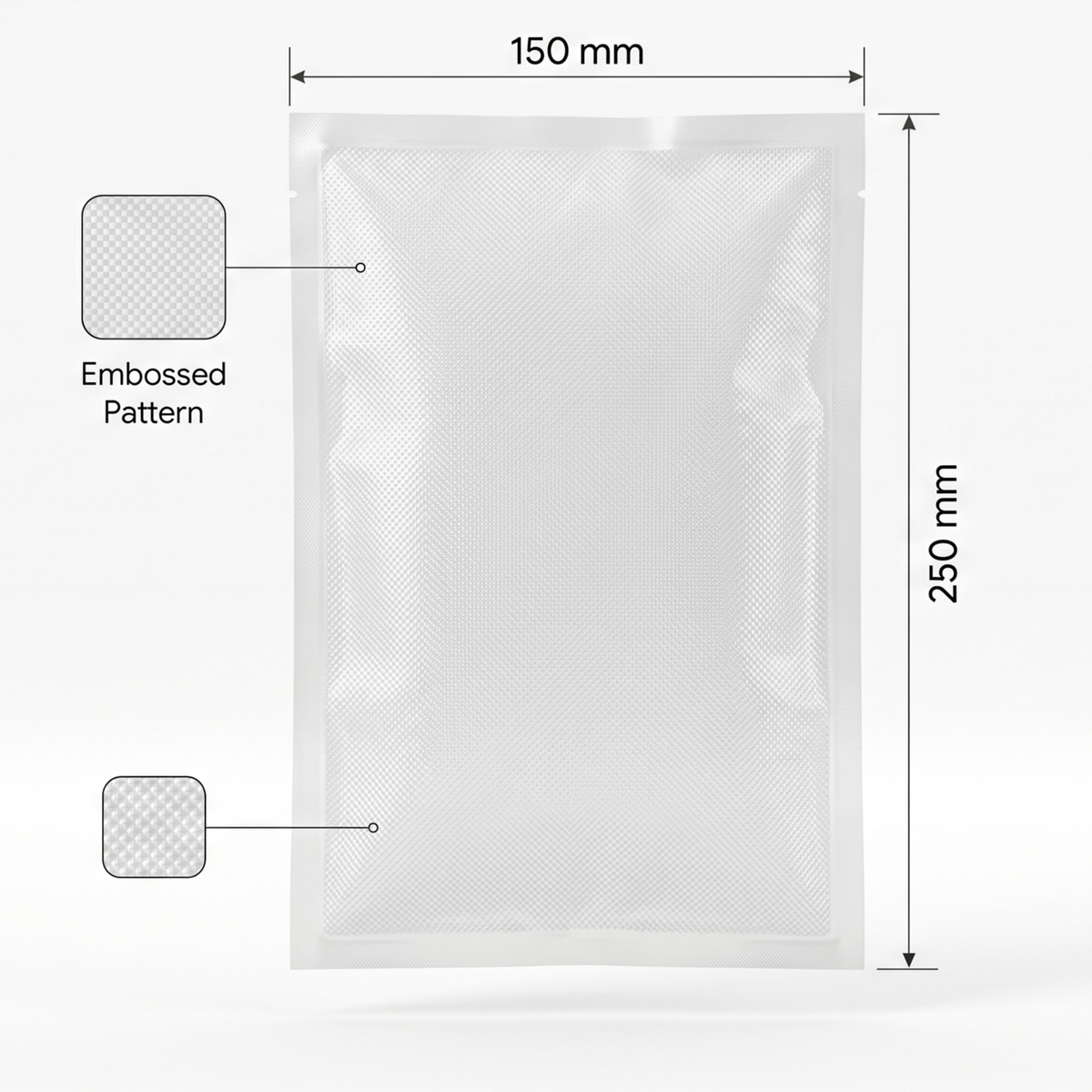 150mm X 250mm Vacuum Pouches