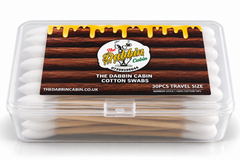 The Dabbin Cabin Cotton Swabs Travel Size 30pcs Bamboo Stick