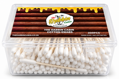The Dabbin Cabin Cotton Swabs 200Pcs XL BENDY Paper Stick