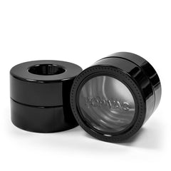 Pop-Vac Jar 3.5 Window Glass Black Vacuum Sealed Glass Jar ( FULL BOX 30 PCS )