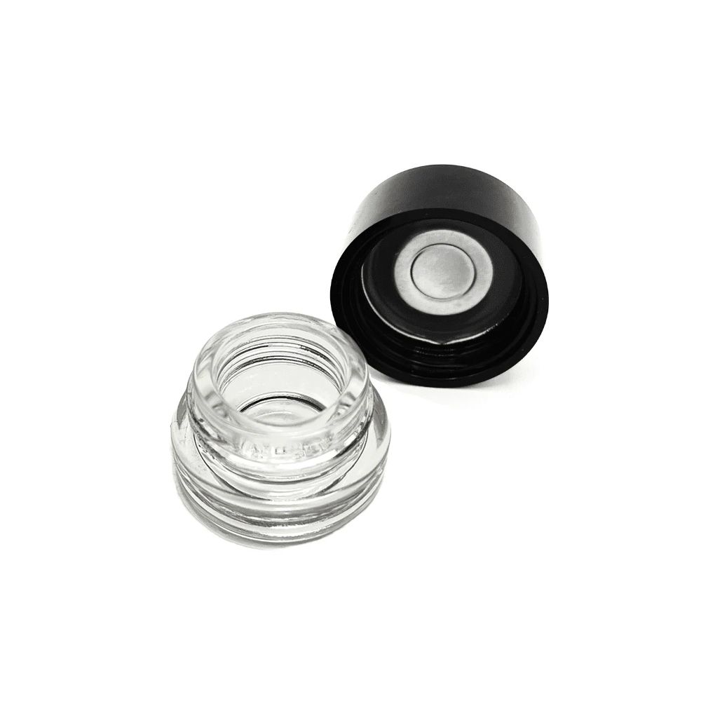 Pop-Vac Jar 4ml Clear Vacuum Sealed Glass Jar ( FULL BOX 63 PCS )