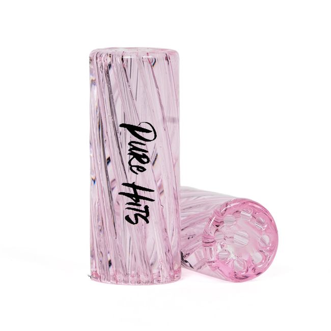 Pure Hits Tip Glass Filter Tip Clear Pink
