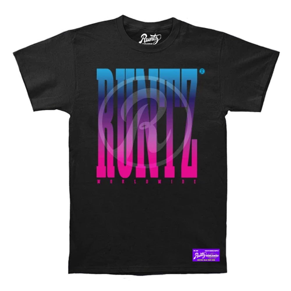 R Logo Worldwide T Shirt By Runtz Black Medium