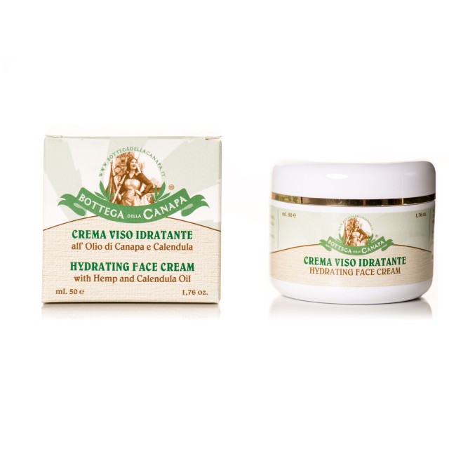 Hydrating Face Cream With Hemp Oil And Calendula By Bottega Della Canapa