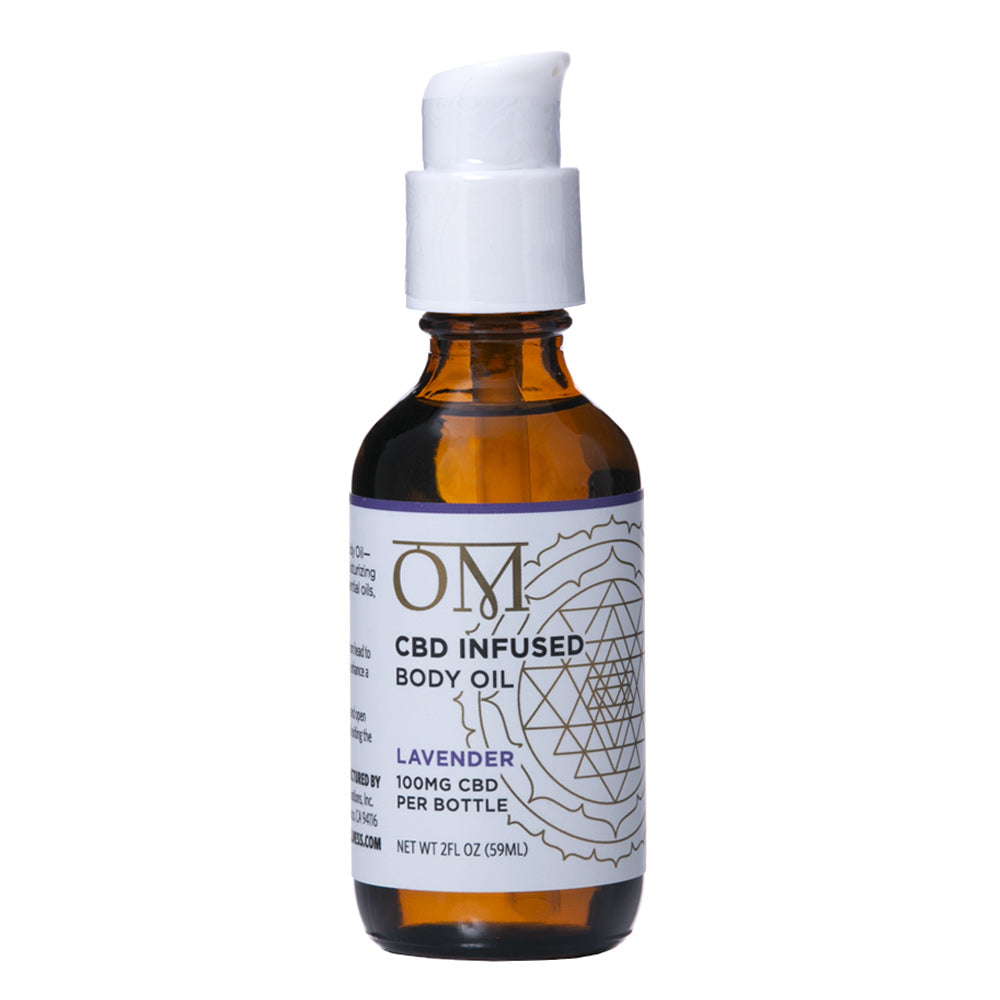 Lavender 100Mg Cbd Body Oil By Om Wellness