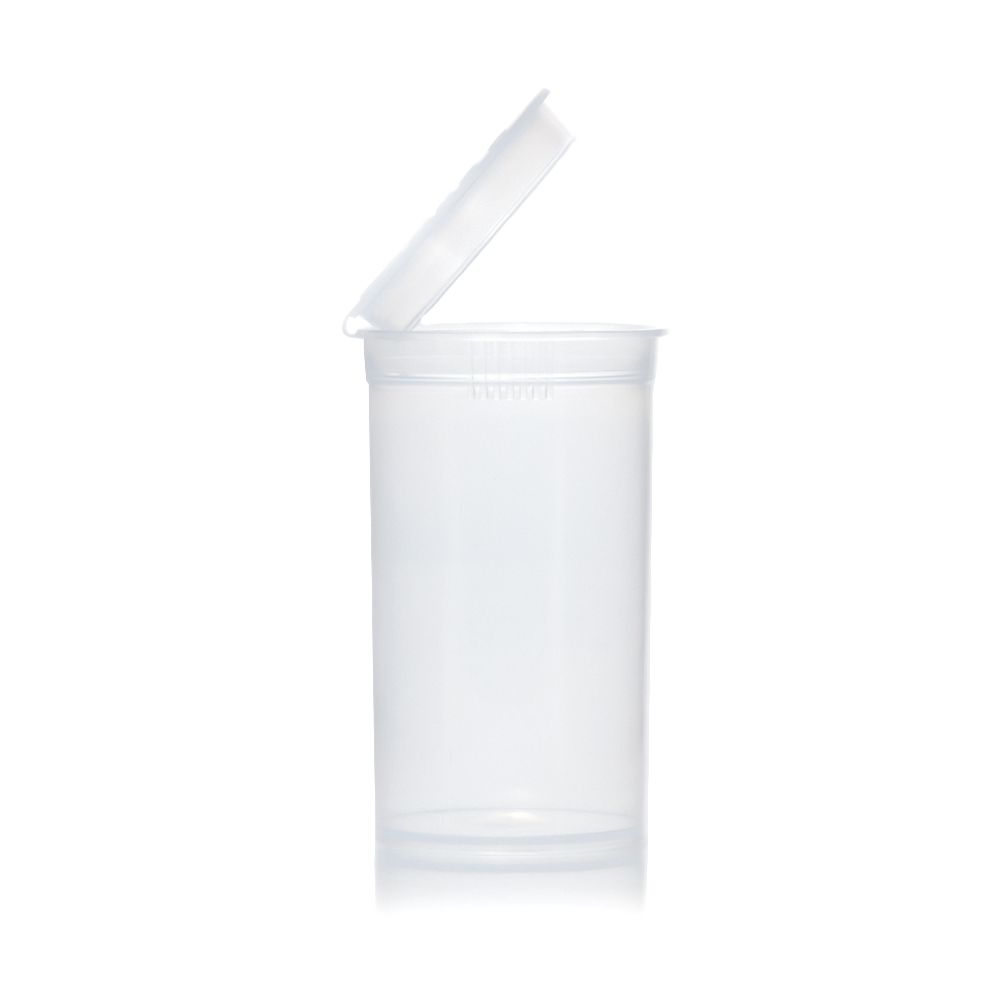Pop Top Squeeze Container Pots 19 Dram Vial Bottle Clear 100Pcs