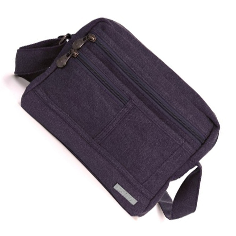 Hemp Medium Smart Shoulder Bag By Sativa Bags Plum