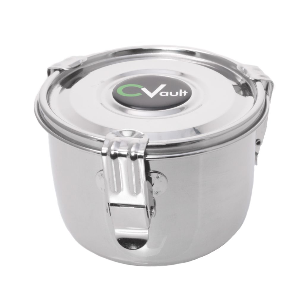 Cvault Stainless Steel Holder With Boveda Humidity Pack Large 95 Liters