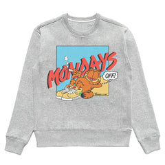 Mondays Off Crewneck Jumper By Smokers Club Heather Grey Small