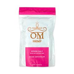 Rose Geranium Epsom Bath Salts With Activated Cbd From Om Wellness
