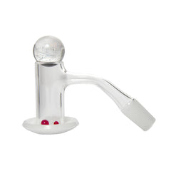 Opaque Blender Quartz Banger With Slurper Set By Privileged Lungs 45 Degree Angle 14Mm