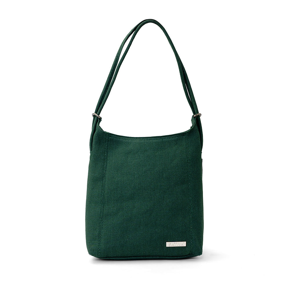 Hemp Small Handbag And Backpack By Sativa Bags Dark Green