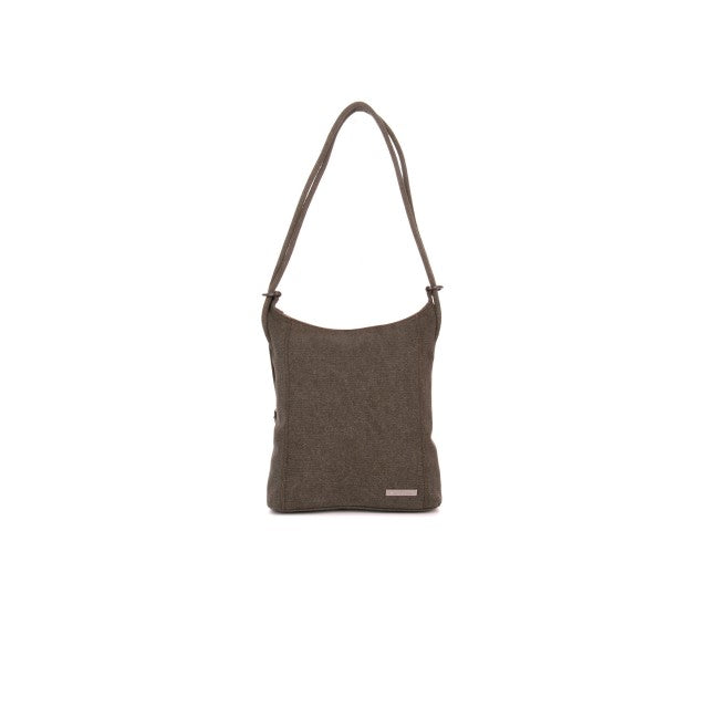 Hemp Small Handbag Backpack By Sativa Bags Khaki