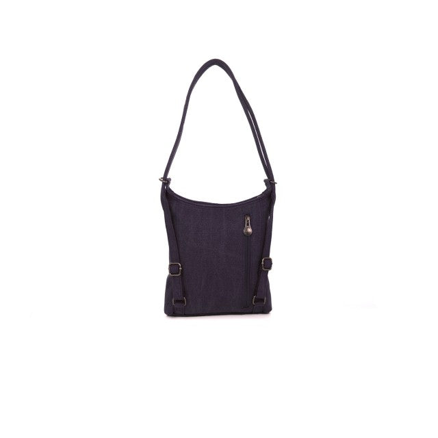 Hemp Small Handbag Backpack By Sativa Bags Plum