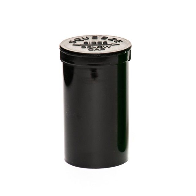 Pop Top Squeeze Container Pots 19 Dram Vial Bottle Black 25Pcs
