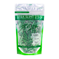 Xtra Slim Filter Tips Bags With Activated Charcoal By Purize X250 250Pcs Green