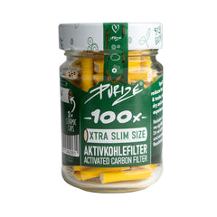 Xtra Slim Filter Tips With Activated Charcoal By Purize 1Pcs Yellow