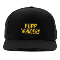 Purple Invaders Snapback Baseball Cap By The Smokers Club Black