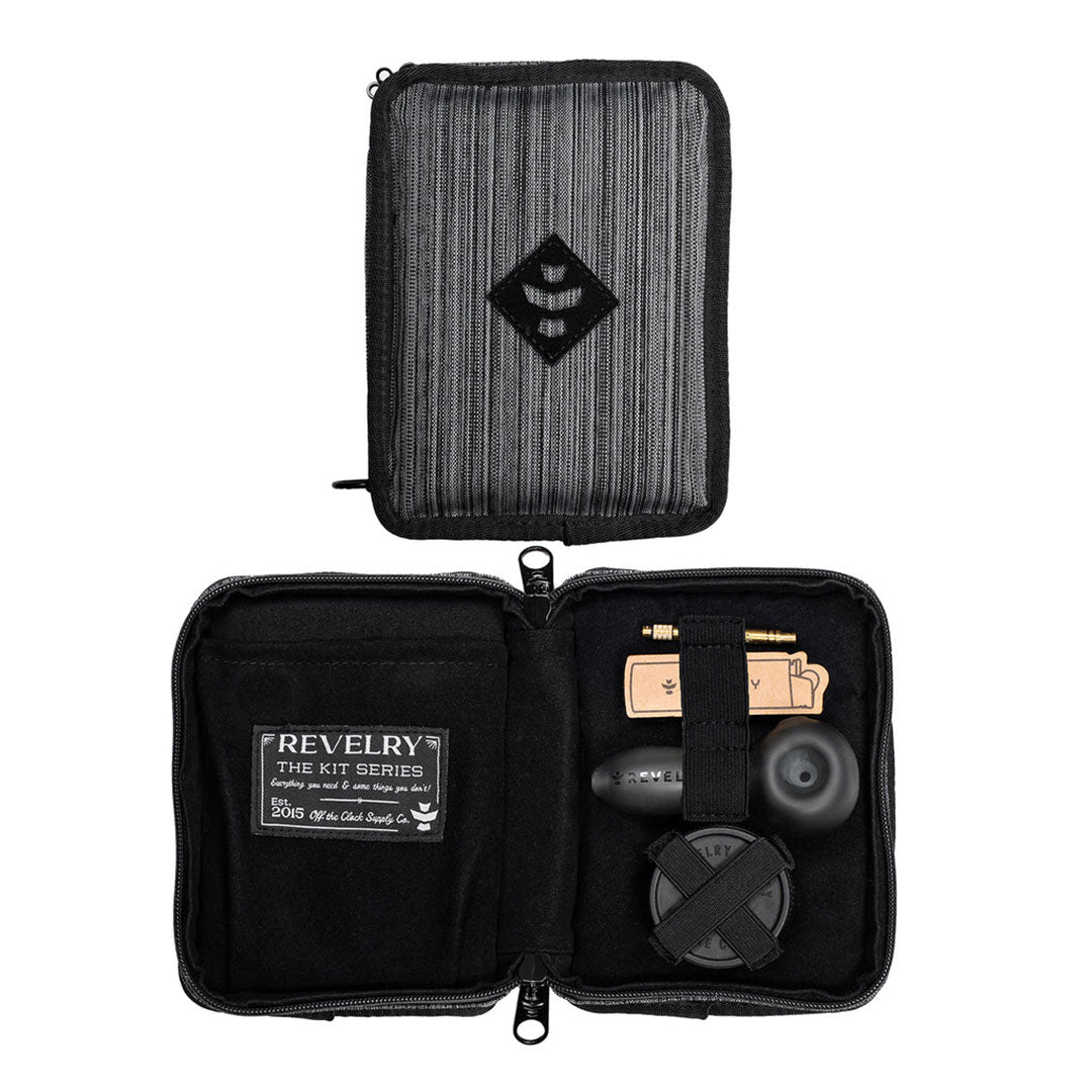 The Pipe Kit Smell Proof Kit Revelry Supply Striped Dark Grey