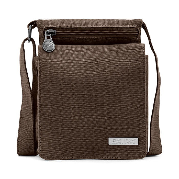 Travel Shoulder Bag By Sativa Hemp Bags Dark Brown