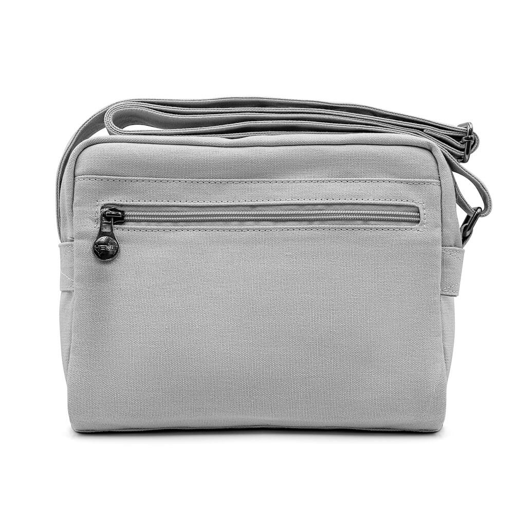 Hemp Smart Shoulder Bag By Sativa Bags Light Grey
