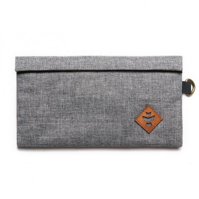 The Confidant Small Money Bag Odour Proof Bag By Revelry Crosshatch Grey