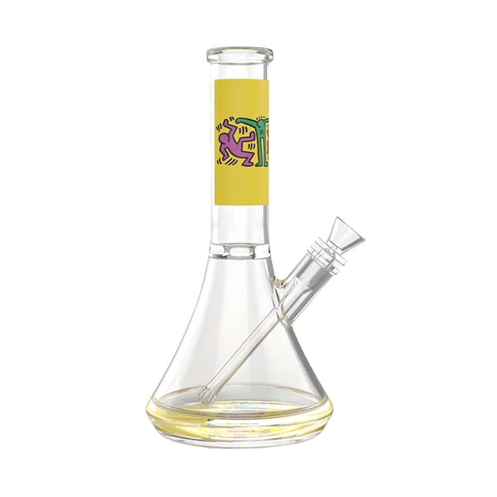 Yellow Glass Water Pipe By Keith Haring